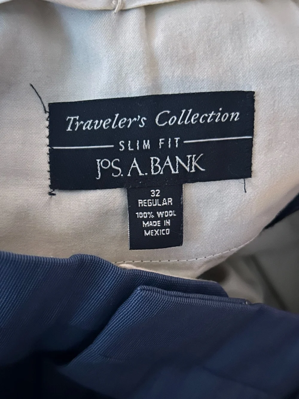 Jos. A. Bank Men's Blue Slim Fit Dress Pants‎
